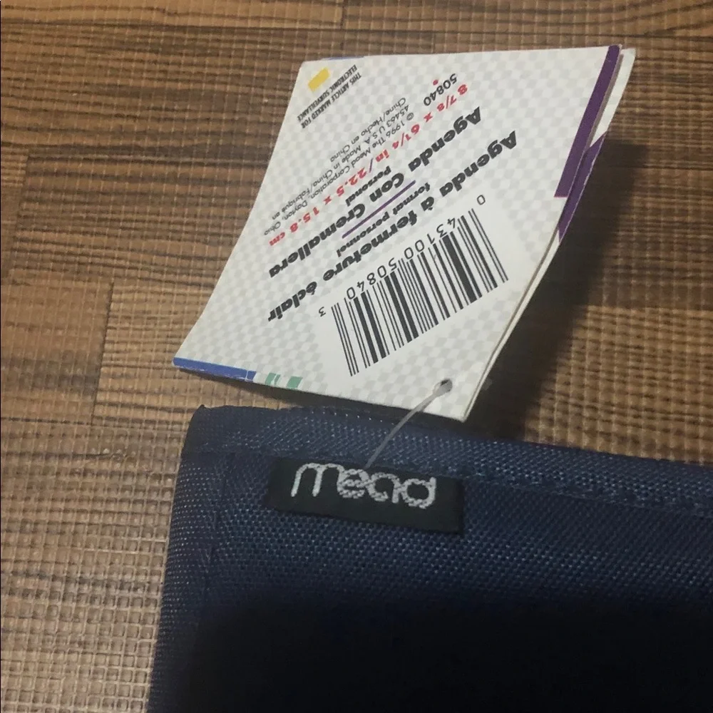 Mead Five Star Navy Zippered Planner Case  NWT. Vintage 1990’s